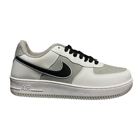 Tênis - Nike Air Force Premium Branco c/Cinza Símbolo Preto