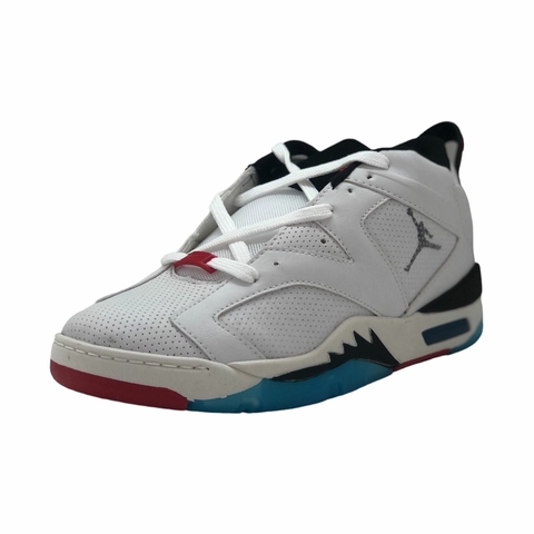 Tênis - Nike Air Jordan 6 Retro - Branco c/Preto c/Azul Detalhe Vermelho