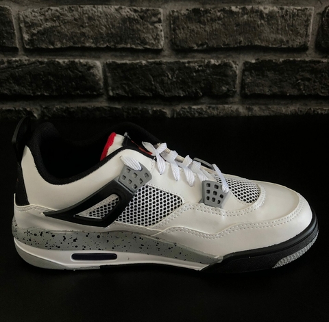Tênis - Nike Air Jordan IV Branco c/cinza Detalhe Preto