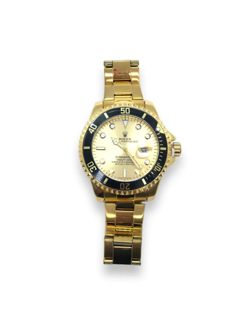 Relógio - Rolex Dourado Detalhe Preto