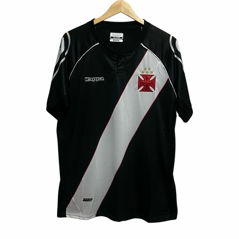 Camisa de Time Tailandesa - Vasco Da Gama Preta c/ Branca Detalhe Gola