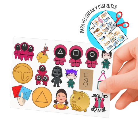 El juego del Calamar Planchita de Tatuajes temporales - comprar online
