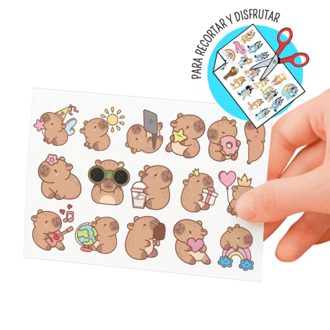 Capibara Planchita de Tatuajes temporales - comprar online