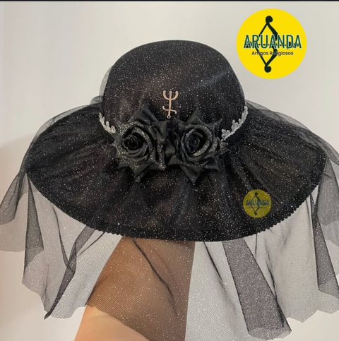 Chapéu de Pomba Gira com véu - Código 137 - comprar online