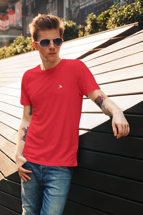REMERA CLASICA LISA COLOR ROJO - comprar online
