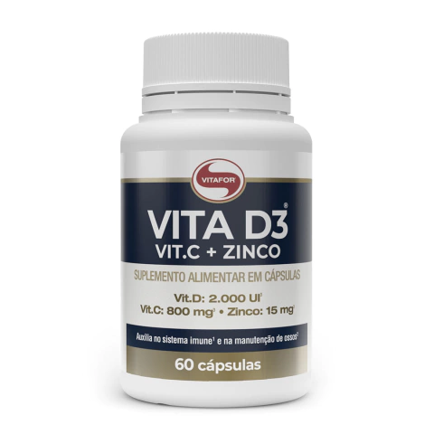 Vita D3 + C + Zinco em Cápsulas - Vitafor