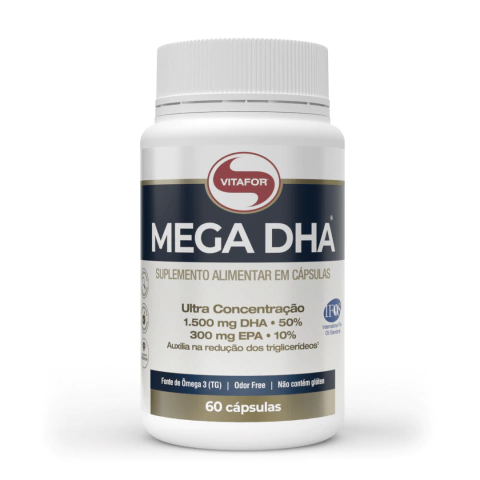 Mega DHA com 1.500mg DHA E 300mg de EPA em Cápsulas Softgel - Vitafor