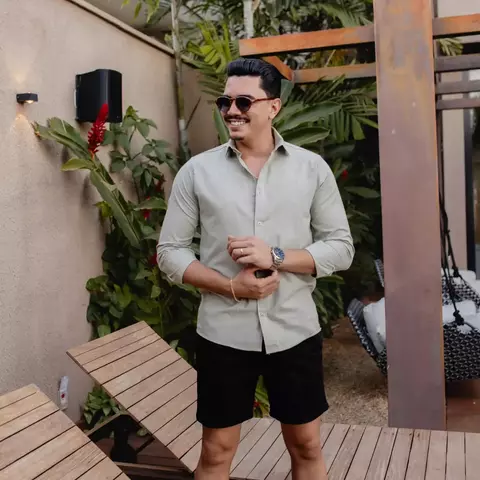 Camisa Masculina 100% Algodão Puro - comprar online