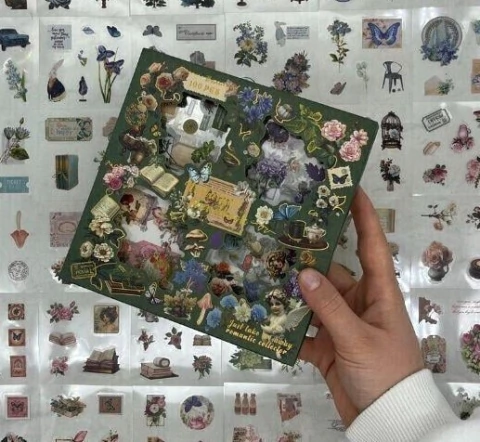 Caja de 100 stickers nostalgia handbook - comprar online