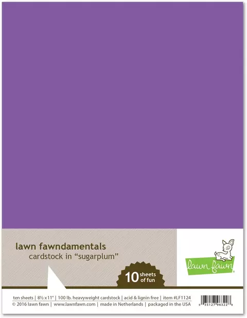 Cardstock 8.5 x 11 Sugarplum Lawn Fawn