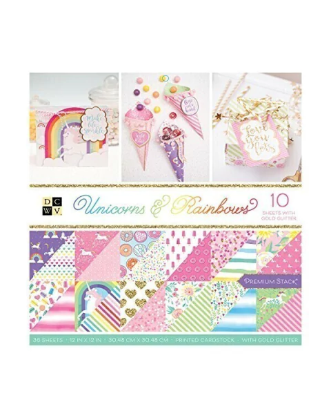 Pad De Papeles Unicornios Y Arcoiris