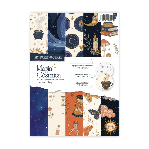 Papeles para journaling magia cosmica Artesana taller