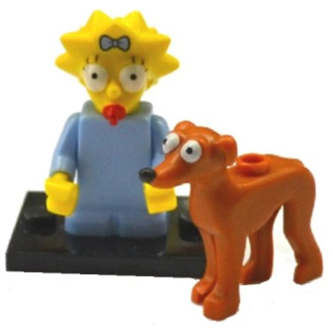 LEGO Minifigure Maggie and Santa's Little Helper, The Simpsons, Series 2 - colsim2-4