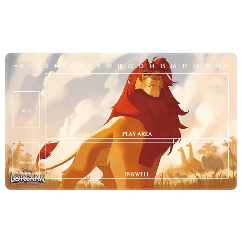 Playmat Rei Leão 60x30cm Disney Lorcana TCG