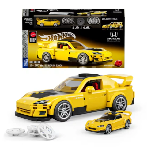 Mattel Brick Shop Hot Wheels Jogo de Construção Speed '07 Honda S2000