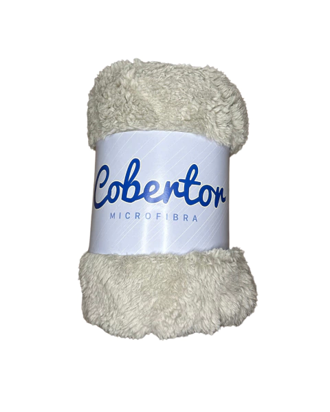 Manta Microfibra Lisa 1,10m X 0,90m de cor bege.