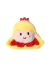 Pelúcia QMonster Princesa de Conto de Fadas com cabelo amarelo, vestido vermelho e coroa