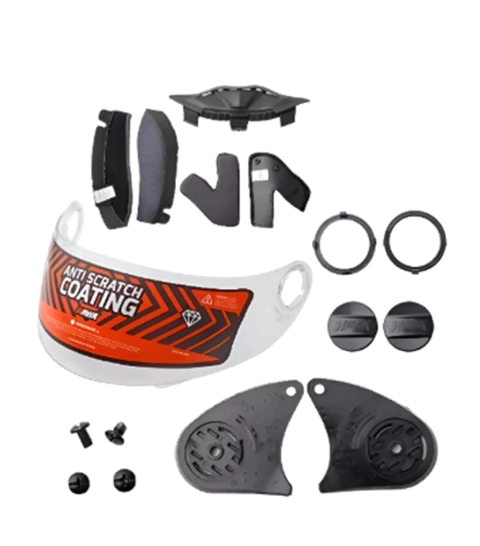 Kit Visor + Mecanismo + Interiores Casco Hawk Rs5 Rebatible