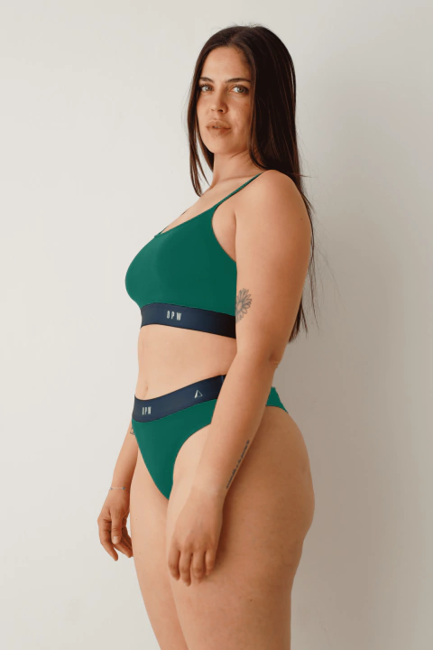 Top de Bambú con Elástico - Verde Inglés - comprar online