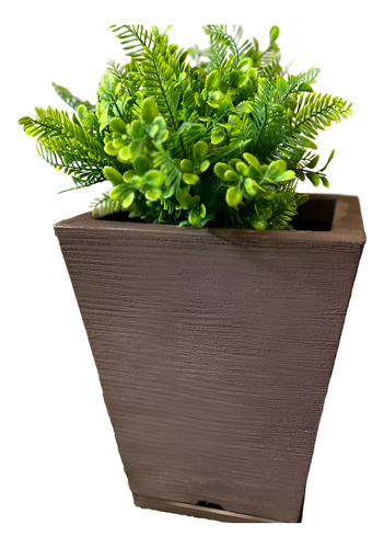 Vaso De Planta Coluna Quadrada Com Prato P