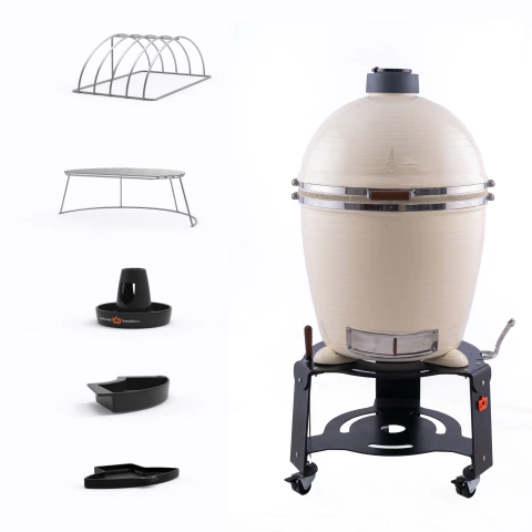 Combo Pro Full Kamado B10 Grande Carro Tank Blanco - comprar online