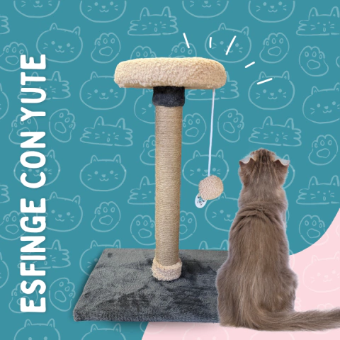 Esfinge con Yute Gris y Beige - comprar online