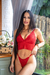 5008919*** CONJUNTO CROPPED COM BOJO CALCINHA RENDA COM REGULAGEM - Luck Cherry
