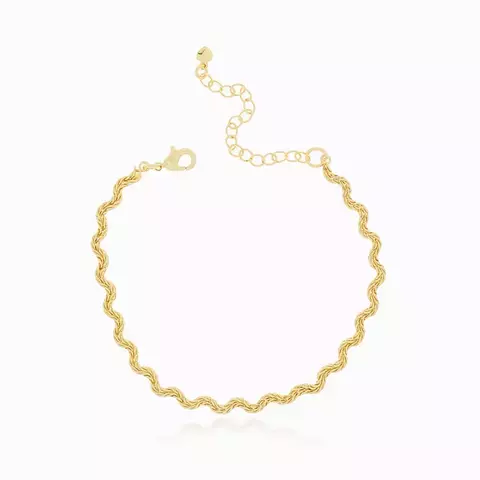 Pulseira Trança Ondulada - Folheada a Ouro 18k - comprar online