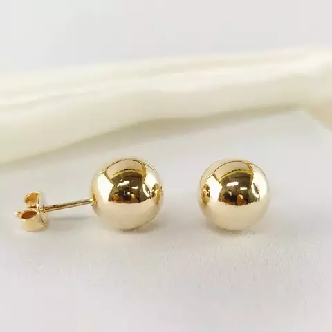 Brincos de Bola - Folheado a Ouro 18k