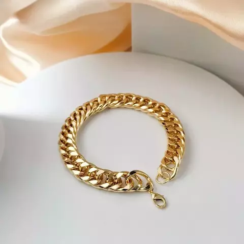 Pulseira Elos Grumet Dupla Grossa - Folheado a Ouro 18k - comprar online