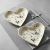 Set X 2 Plato Forma Corazón Cerámica Artesanal