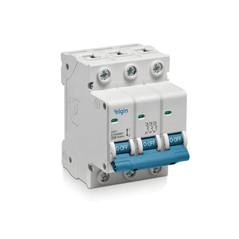Mini Disjuntor Elgin Tripolar 16A até 125A