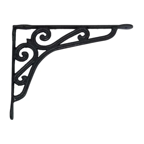 Cantoneira Preta Suporte de Parede Mão Francesa 30x25cm