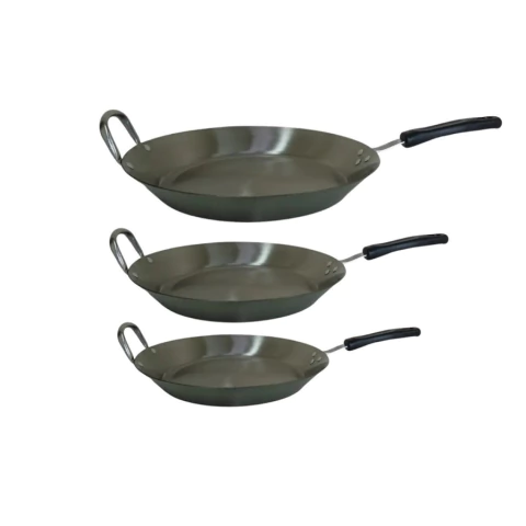 Kit Frigideiras em Aço Inox Cabo Baquelite Chapa 2mm Fritura