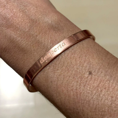 Pulseira Slim de Cobre Puro - COM GRAVAÇÃO - comprar online
