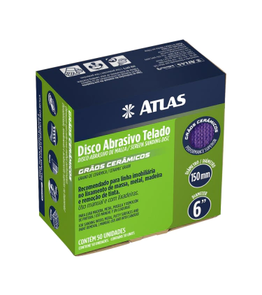 DISCO ABRASIVO CERAMICO TELADO 150 - ATLAS - comprar online