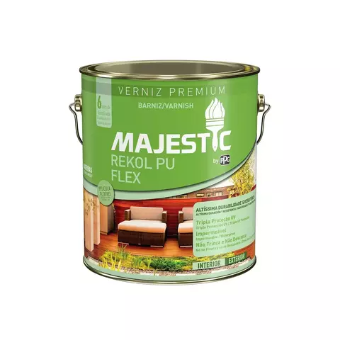 VERNIZ FLEXIVEL PU MAJESTIC ACETINADO CANELA - 3,6L