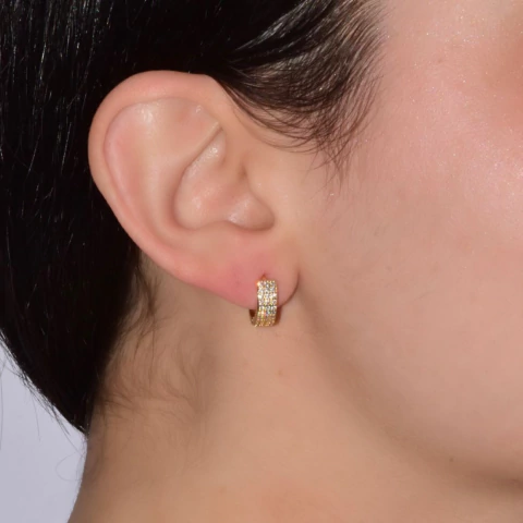 Brinco Argola Mini Cravejada