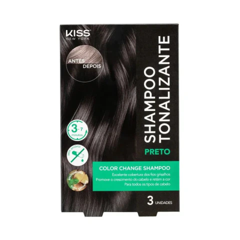 Kiss Shampoo Tonalizante Cor Preto