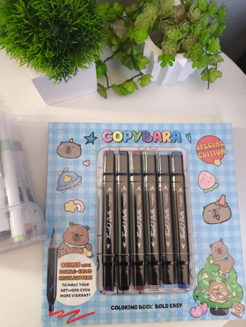 Livro de colorir com canetas marcadoras - comprar online