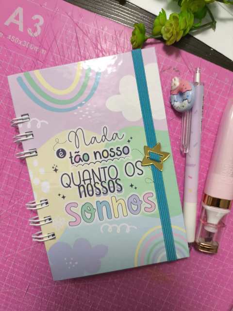 Mini caderno de anotações tamanho A6