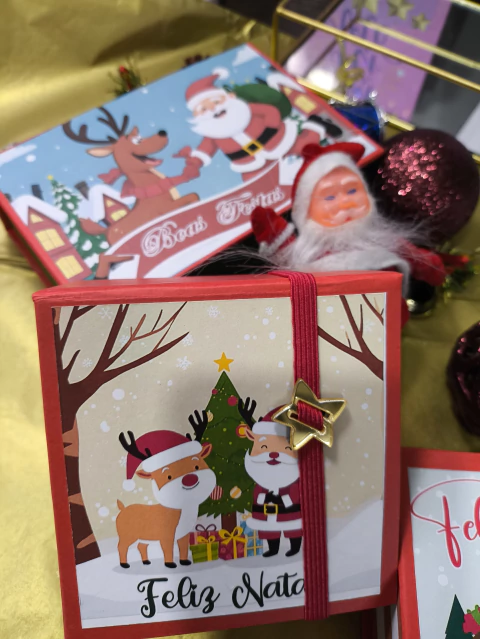 Caixa Presente Natalina Variada