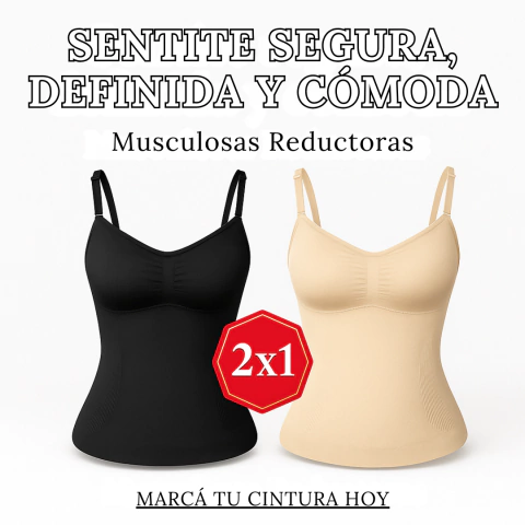 2x1 MUSCULOSAS REDUCTORAS - SENTITE MÁS SEGURA, DEFINIDA Y CÓMODA. - comprar online