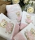 Kit 4 Peças Fralda Quadriculada Premium Renda Rosa Bebê – Ursa de Laço - Little Dots