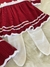 Saída Maternidade com Manta Carla - Vermelho com Branco - loja online