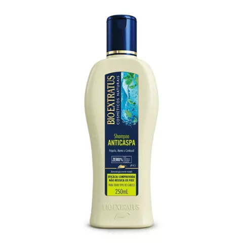 shampoo anticaspa bio extratus, shampoo bio extratus anticaspa, shampoo tratamento caspa, shampoo controle de caspa, shampoo bio extratus 250ml, shampoo couro cabeludo saudável, shampoo combate caspa, shampoo limpeza profunda, shampoo com piritionato de z