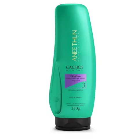 gelatina de cachos, gelatina para cabelo, gelatina cachos system, gelatina Aneethun, gelatina de cachos Aneethun, cachos system 250g, gelatina low poo, gelatina no poo, gelatina para cachos, gelatina para definição de cachos, gelatina para cabelo cacheado