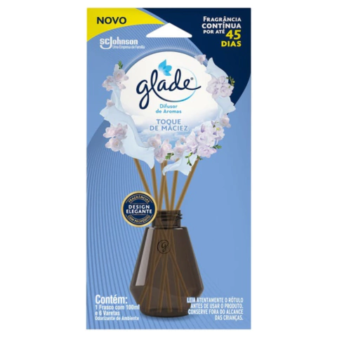difusor glade, glade toque de maciez, difusor de ambiente glade, glade 100ml, aromatizador glade, difusor toque de maciez, glade difusor varas, difusor glade original, glade perfume suave, difusor aromático, glade casa perfumada, difusor ambiente lavanda,