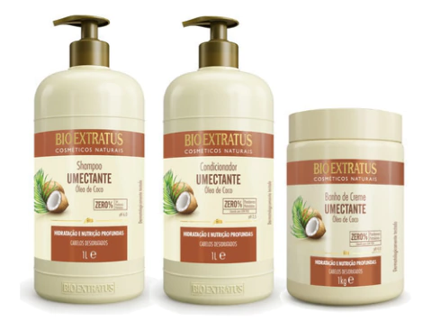 Kit Linha Umectante Coco 1l 3 Produtos Bio Extratus Oficial