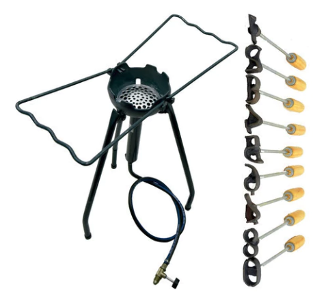 Kit Para Marcação De Gado Boi Carimbo Numerado + Aquecedor